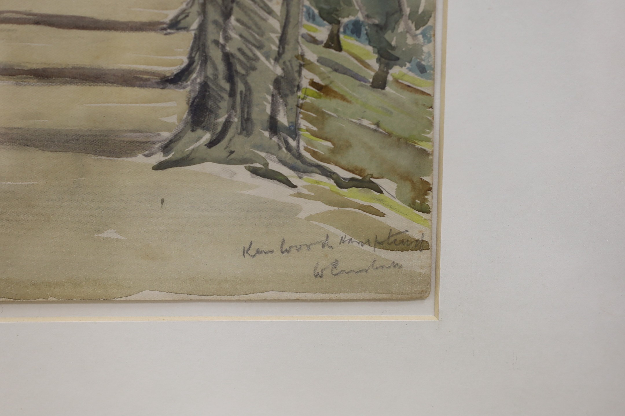 Walter Cristall (Exh. 1925-40), watercolour, 'Kenward, Hampstead', signed, 23 x 29cm